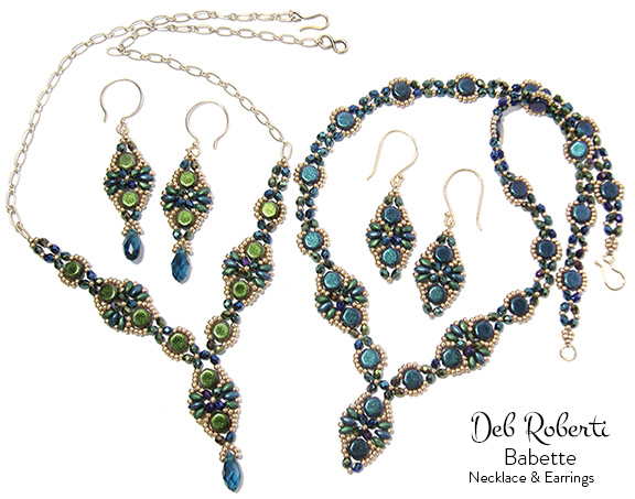 Babette Necklace & Earrings, design by Deb Roberti