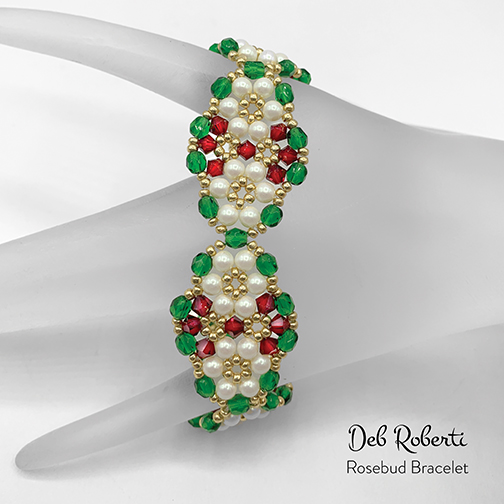 Rosebud Bracelet, design by Deb Roberti