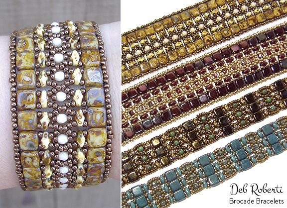 Brocade Bracelets, design by Deb Roberti