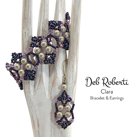 Clara Bracelet & Earrings, Deb Roberti design