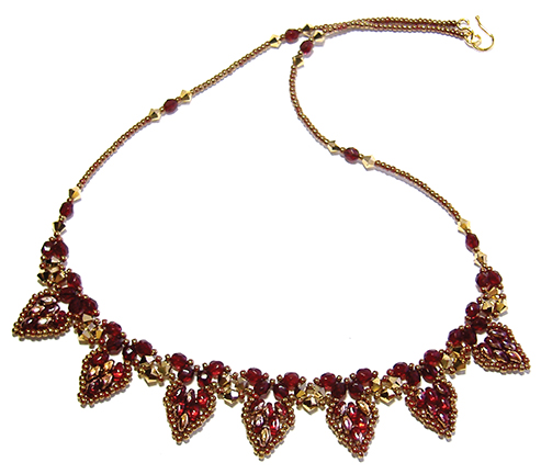 Drop Petal Necklace at Deb Roberti's AroundTheBeadedTable.com