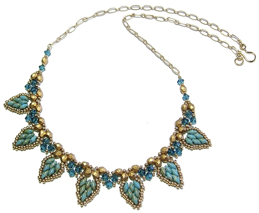 Drop Petal Necklace at Deb Roberti's AroundTheBeadedTable.com