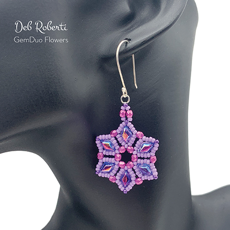 GemDuo Flowers, design by Deb Roberti