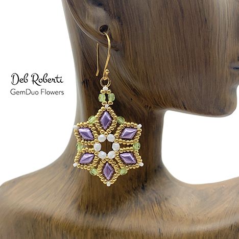 GemDuo Flowers, design by Deb Roberti