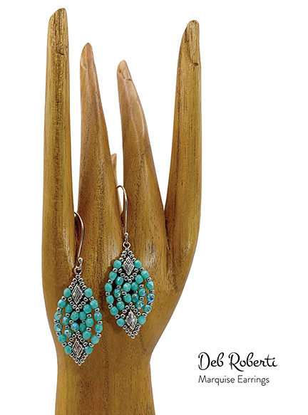 Marquise Earrings, design by Deb Roberti