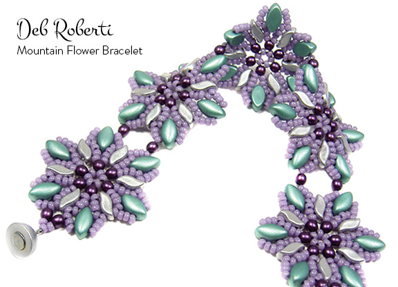 Mountain Flower Bracelet, design by Deb Roberti