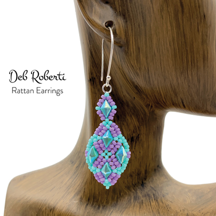 Rattan Earrings, design by Deb Roberti