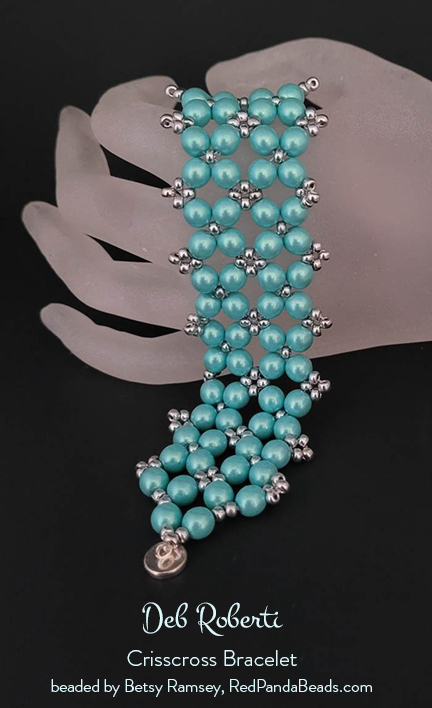 Crisscross Bracelet, free right angle weave pattern