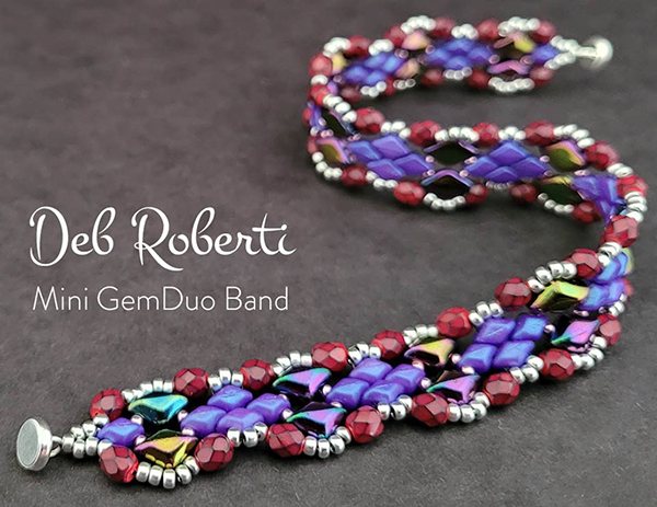 Mini GemDuo Band, free pattern by Deb Roberti