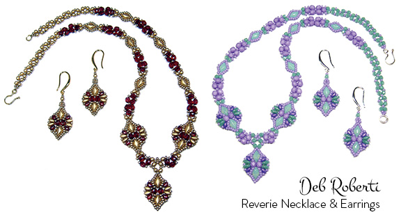 Reverie Necklace and Earrings, design by Deb Roberti