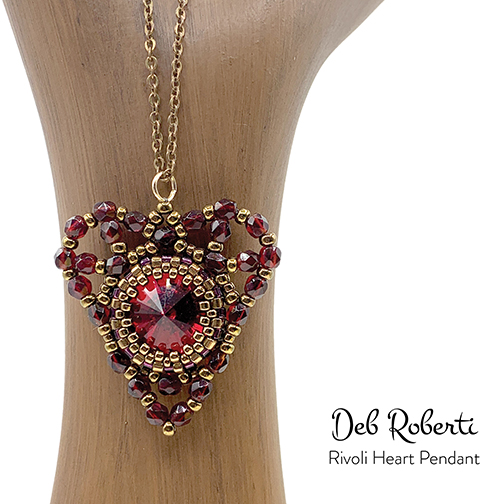 Rivoli Heart Pendant, design by Deb Roberti