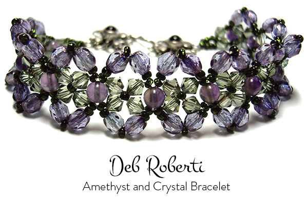 free Amethyst and Crystal Bracelet pattern