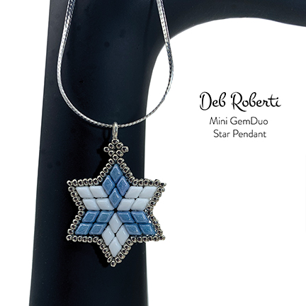 Mini GemDuo Star Pendant, free pattern by Deb Roberti