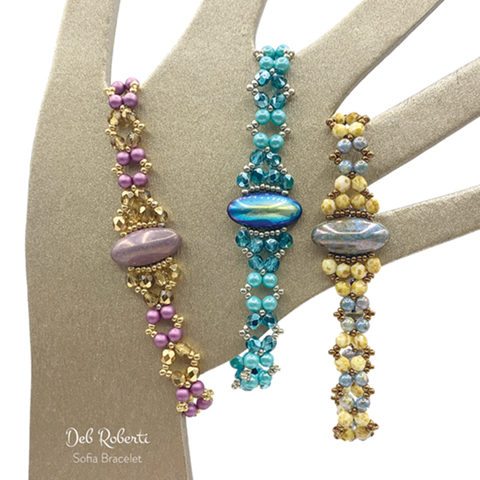 Sofia Bracelet, free pattern at AroundTheBeadingTable.com